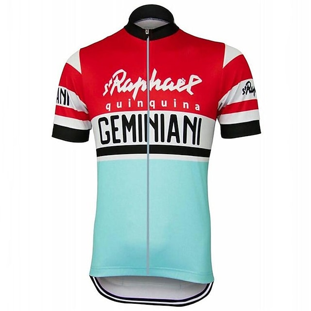  21Grams Bărbați Jersey de ciclism Manșon scurt Bicicletă Jerseu Topuri cu 3 buzunare spate Ciclism montan Ciclism stradal Rezistent la UV Respirabil Uscare rapidă Înapoi de buzunar Roșu+albastru