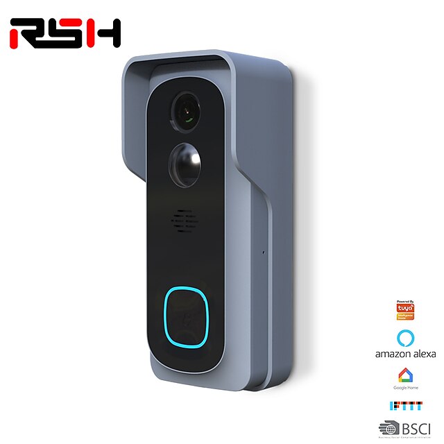  RSH Video Intercom Doorbell Wifi Smart Wireless Video Doorbell Telephone Ring 1080p Camera Night Vision Motion Detection Two-way Aud