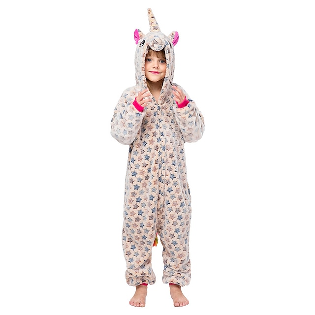 Toys & Hobbies Cosplay & Costumes | Kids Kigurumi Pajamas Unicorn Onesie Pajamas Flannelette Purple / Pink / Gray Cosplay For Bo