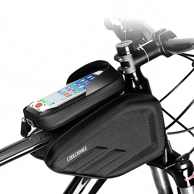  Cell Phone Bag Bike Frame Bag Top Tube 6.0/6.2 inch Double IPouch Headset Hole Rainproof Cycling for iPhone 7 iPhone 8 Plus / 7 Plus / 6S Plus / 6 Plus iPhone X Black Mountain Bike MTB / iPhone XR