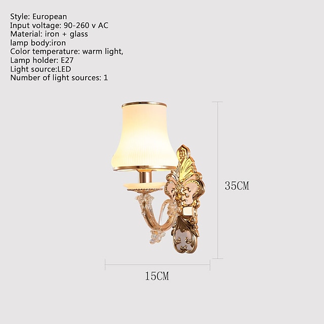  matte traditionele/klassieke wandlampen in noordse stijl wandkandelaars woonkamer winkels/cafés ijzeren wandlamp 220-240v