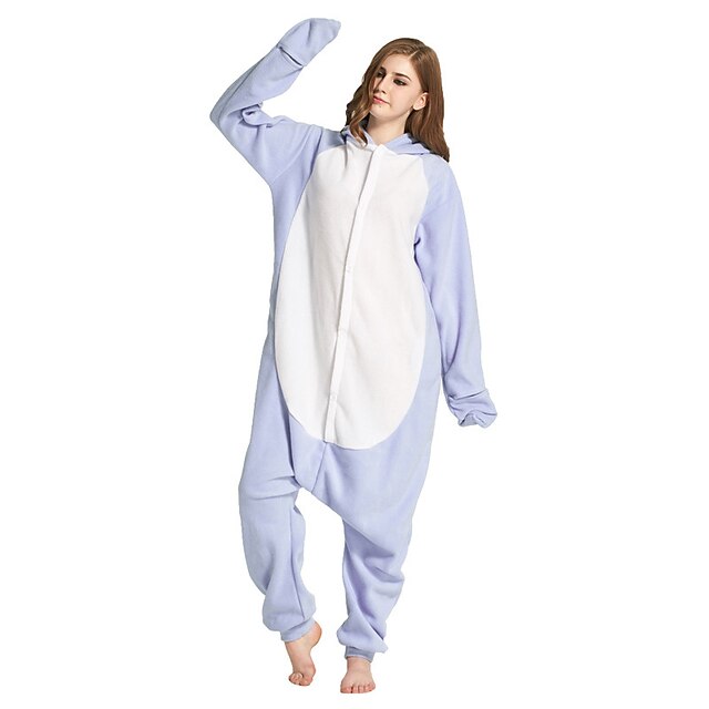  Adults' Kigurumi Pajamas Shark Onesie Pajamas Flannelette Light Blue Cosplay For Men and Women Animal Sleepwear Cartoon Festival / Holiday Costumes