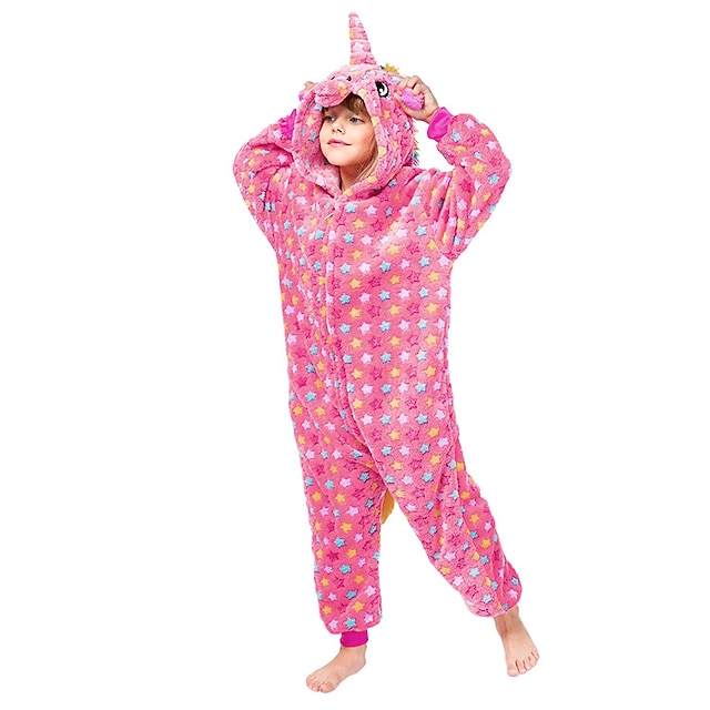 Toys & Hobbies Cosplay & Costumes | Kids Kigurumi Pajamas Unicorn Onesie Pajamas Flannelette Purple / Pink / Gray Cosplay For Bo