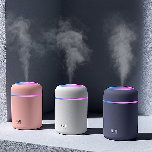  bærbar 300 ml luftfugter usb ultralyd blænde kop aroma diffusor kølig tåge maker luft luftfugter renser med romantisk lys