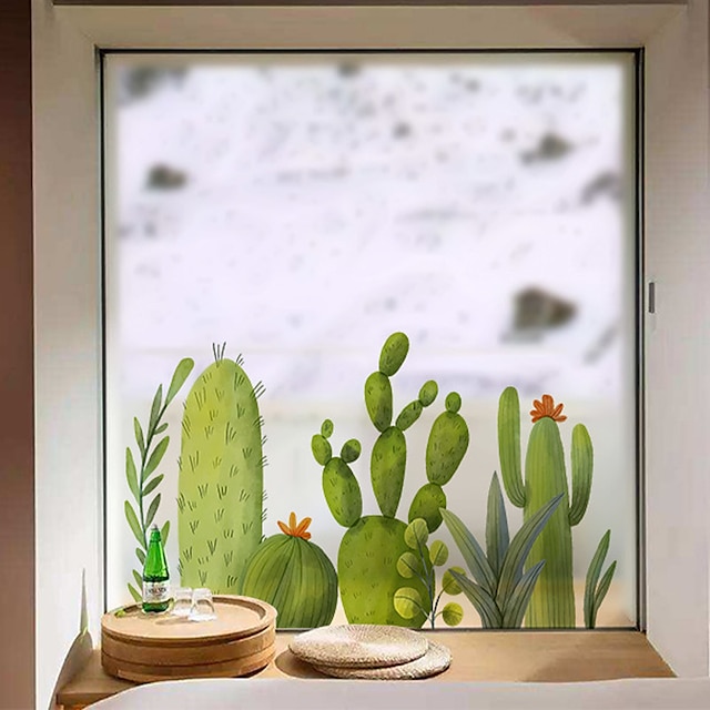 Home & Garden Home Decor | Fresh Plant Window Film & Stickers Decoration Patterned / Cartoon Flower / Floral / Character PVC(Pol