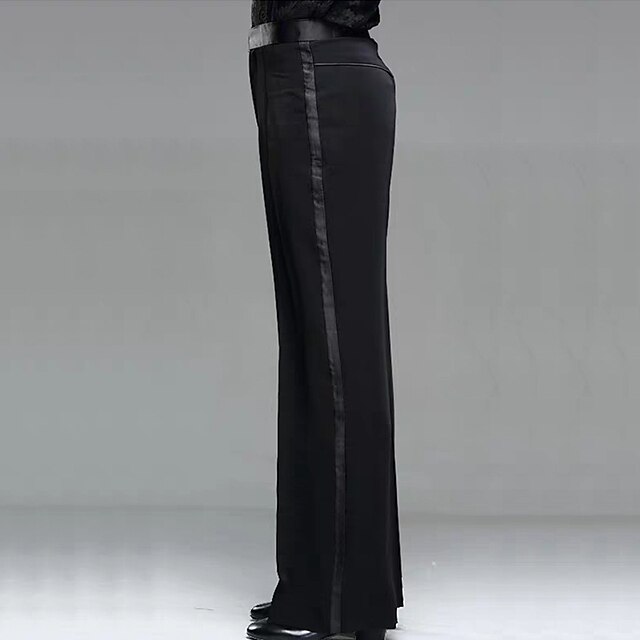 Latin Dance Pants Ruching Men's Performance Natural POLY2