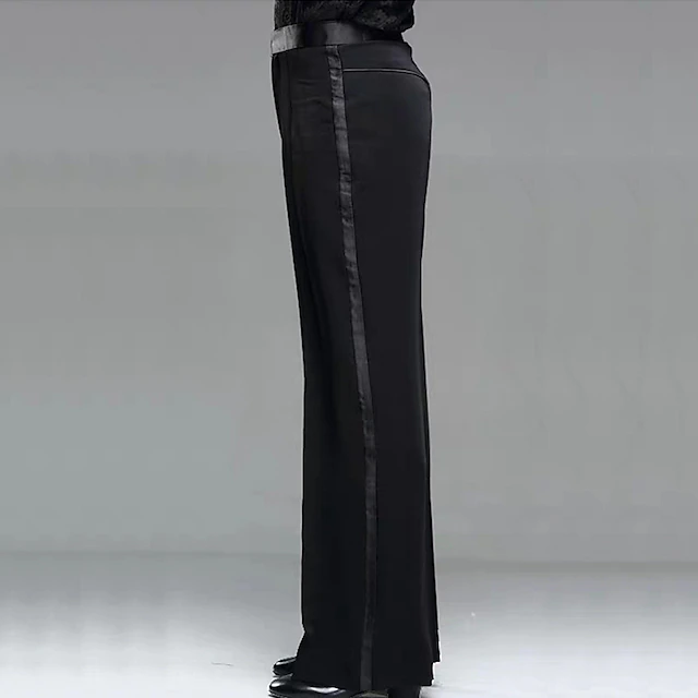 Latin Dance Pants Ruching Men's Performance Natural POLY2