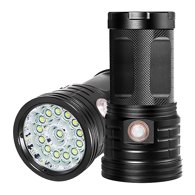  XM14 LED Flashlights / Torch Waterproof 11000 lm LED LED 14 Emitters Manual 3 Mode with USB Cable Waterproof Professional Anti-Shock Easy Carrying Durable Camping / Hiking / Caving Police / Military