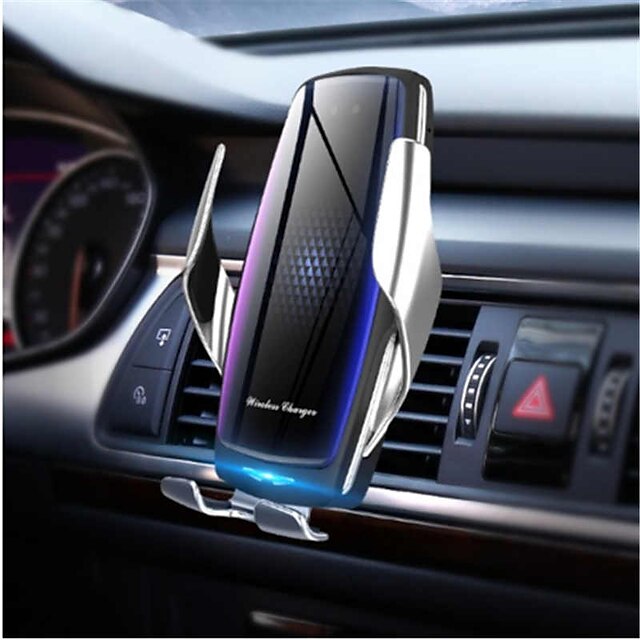  10W wireless car charger with air purifier Qi automatic clamp fast 10W charging stand suitable for Huawei p30pro mate30 iphone11 XR XS Max