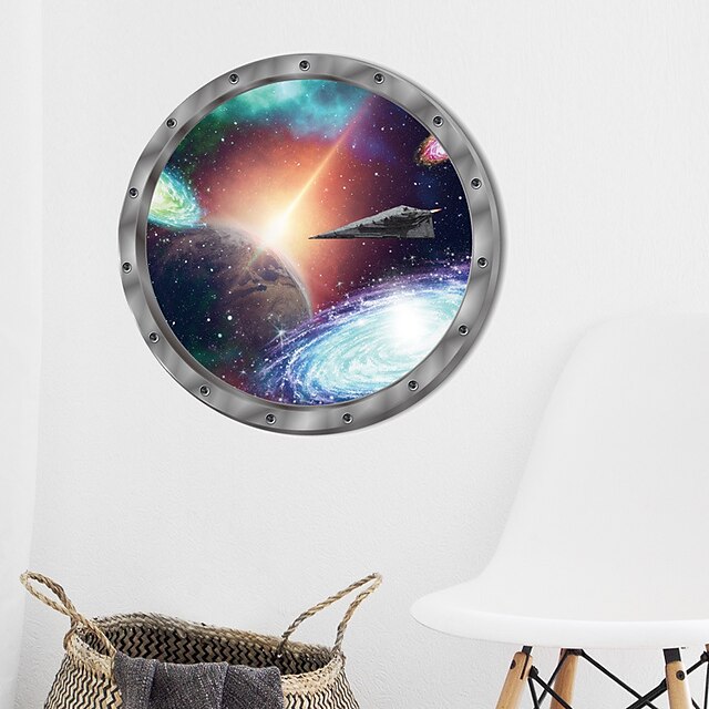  kosmische ruimte muursticker galaxy star bridge woondecoratie voor kinderkamer woonkamer muurstickers home decor/wc-bril muursticker art badkamer stickers decor 29x29cm