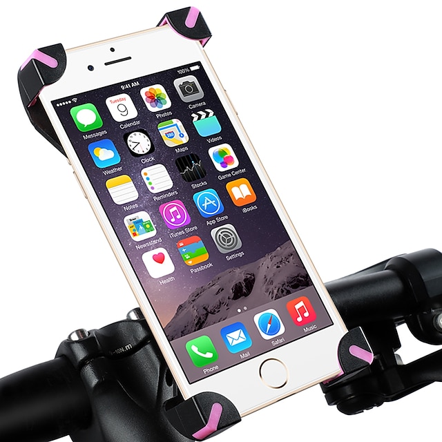  cykeltelefonfäste antisladd justerbar / infällbar hållbar för landsvägscykel mountainbike mtb pvc(polyvinylklorid) cykelcykel svart / röd svart
