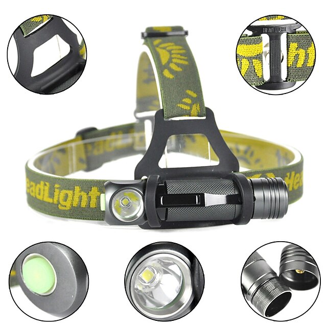  Headlamps Cap Lights Flashlight 1000 lm LED LED Emitters 3 Mode Rotatable Multifunction Camping / Hiking / Caving Everyday Use Cycling / Bike Outdoor Warm White Light Source Color / IPX-4
