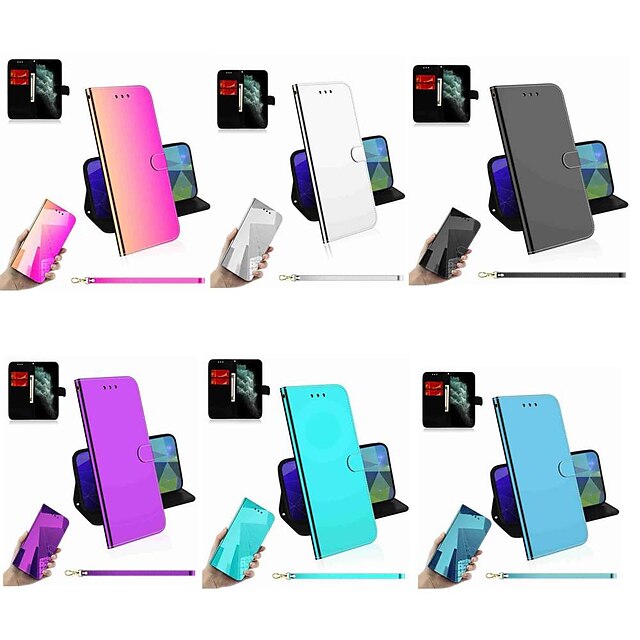  teléfono Funda Para Motorola Funda de Cuerpo Entero Moto G7 Moto G7 Plus Moto G7 Power MOTO E6 MOTO E6 plus MOTO G8PLUS Juego MOTO E6 Cartera Soporte de Coche con Soporte Un Color Cuero de PU TPU