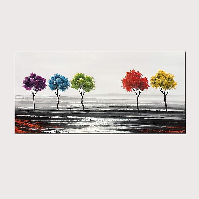  Oil Painting Hand Painted Horizontal Abstract Landscape Pop Art Modern Stretched Canvas