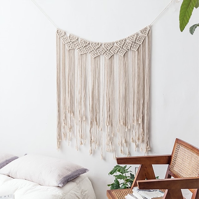 Home & Garden Home Decor | Hand Woven Macrame Wall Tapestry Bohemian Boho Art Decor Hanging Wedding Backdrop Home Bedroom Living