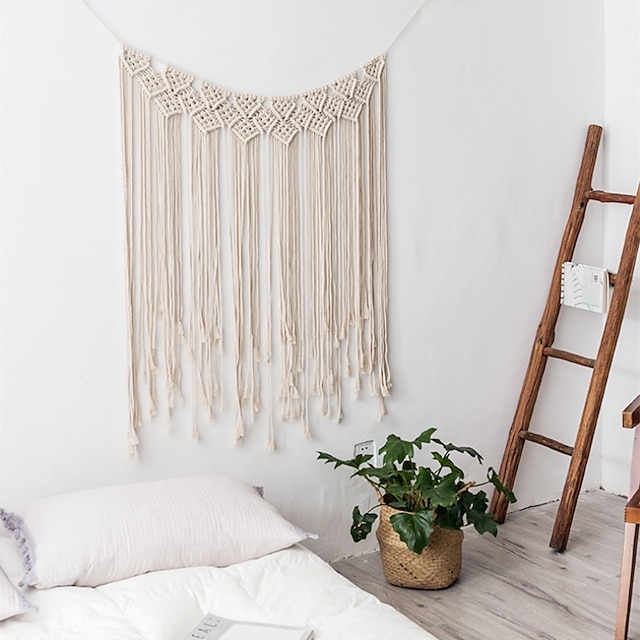 Home & Garden Home Decor | Hand Woven Macrame Wall Tapestry Bohemian Boho Art Decor Hanging Wedding Backdrop Home Bedroom Living