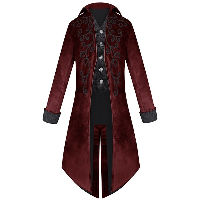 Rétro Vintage Punk Et Gothique Epoque Médiévale Steampunk 17ème Siècle Manteau Tailcoat