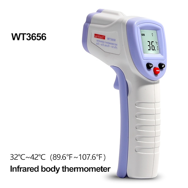 Wintact Wt 3656 Bebe Front Thermometre Infrarouge Numerique Corps Oreille Sans Contact Pistolet Adulte Corps Fievre Enfants Temperature Metre De 21 A 66 99