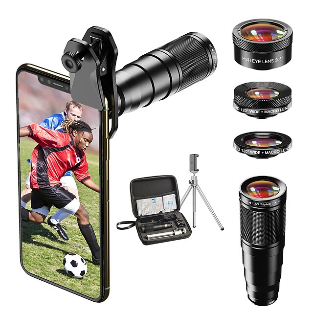 Obiettivo della fotocamera del telefono Obiettivo con filtro Obiettivo  Fish-Eye Lunghezza focale della lente Macro 10X 33 mm 205 ° Obiettivo con  supporto Nuovo design per del 7968970 2022 a €39.99