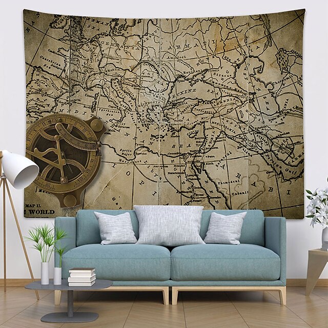 Home & Garden Home Decor | 5 sizes orld Map Pattern Wall Tapestry Wall Hanging Blanket Farmhouse DecorHome Decorations Machine A