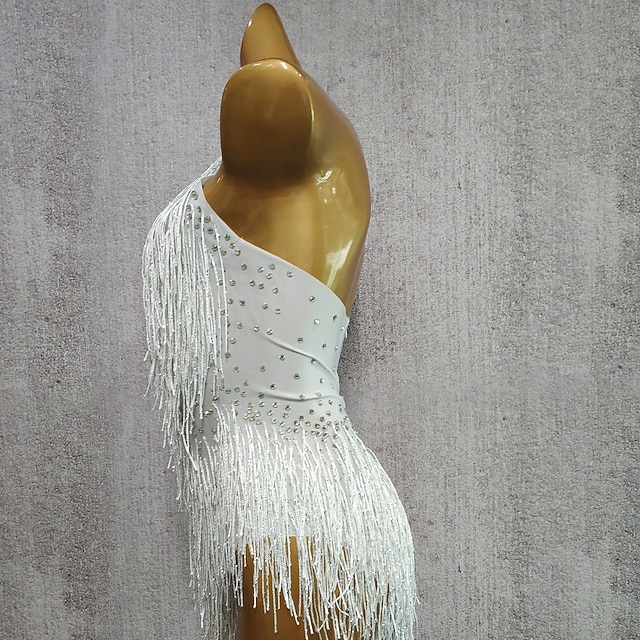Costumes Exotic Dancewear Leotard / Onesie Tassel Crystals