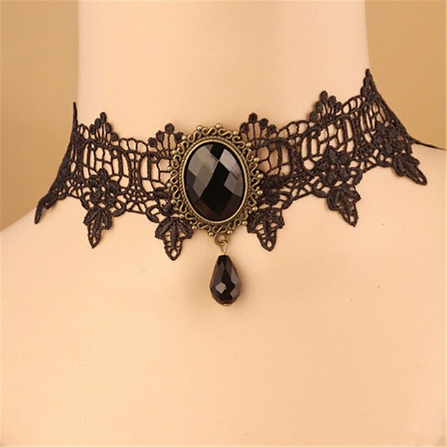  Dam Classic Lolita Victoriansk Smycken Halsband Halsband Enfärgad Spets Spets Dekorativa Halsband lolita tillbehör