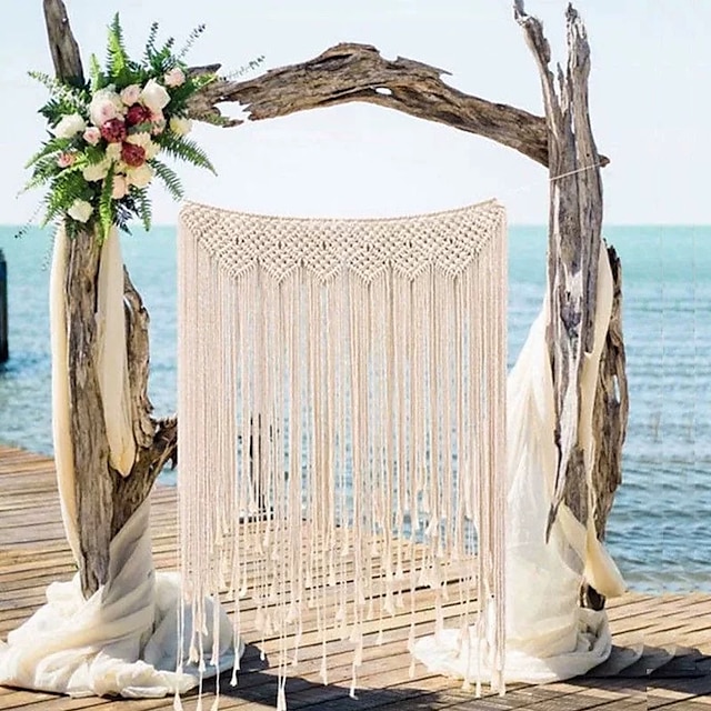 Home & Garden Home Decor | Hand Woven Macrame Wall Tapestry Bohemian Boho Art Decor Hanging Wedding Backdrop Home Bedroom Living