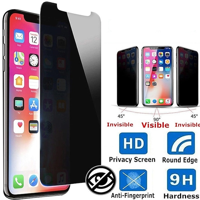  Privacy Screen Protector for iPhone 11/ iPhone Pro/ iPhone 11 Pro Max/   9H Hardness Front Screen Protector / Friendly Anti-Peeping/Anti-Spy Tempered Glass Screen Protector for iPhone Xs Max/XS/XR