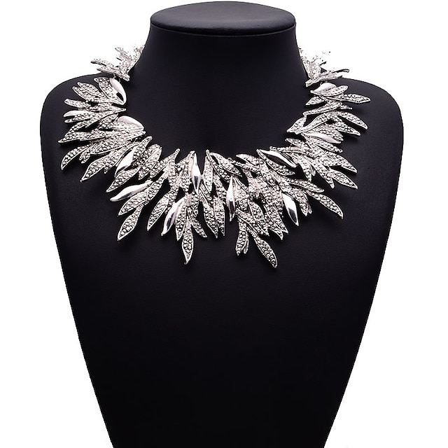  Collar Necklace For Women's Festival Chrome Leaf