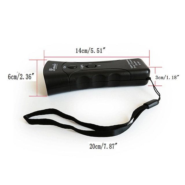 New Ultrasonic Dog Chaser Aggressive Attack Repeller Trainer LED Flashlight training Repeller