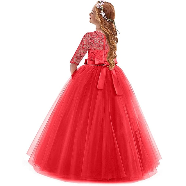 Princess Lace Prom Dress Flower Girl Dress 313 Years Kids Little Girls