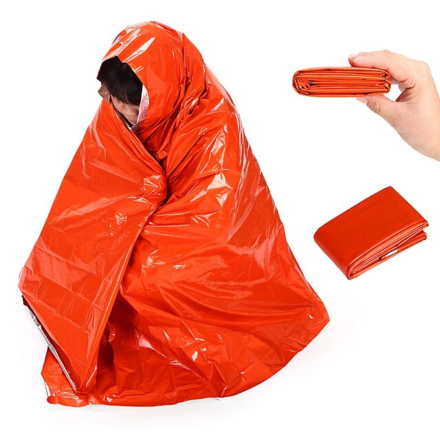  Emergency Blanket Outdoor Camping Thermal Warm Warm Ultraviolet Resistant Thick PE 210*130 cm for 1 person Camping / Hiking Hunting Outdoor Fall Spring & Summer Orange