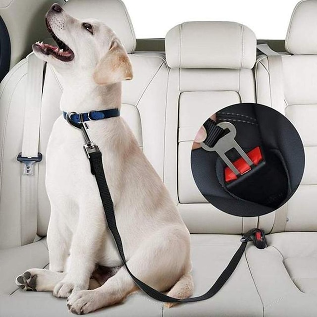  2pcs Pet Car Safety Belt Nylon Pets Dog Cat Seat Lead Leash Harness for Puppy Kitten Vehicle Security Leash Adjustable