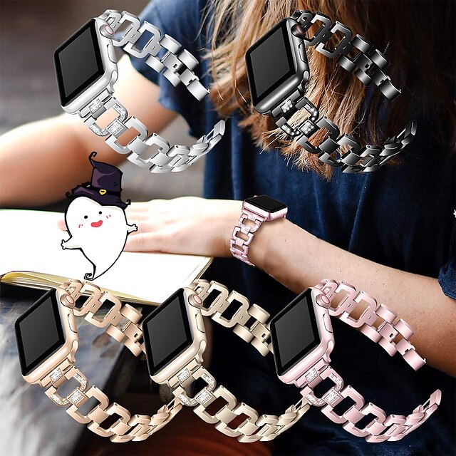  Stainless Steel Strap for Apple Watch Band Rhinestone Diamond Band 38/40 42/44mm for Apple Watch  Series 5 4 3 2 1