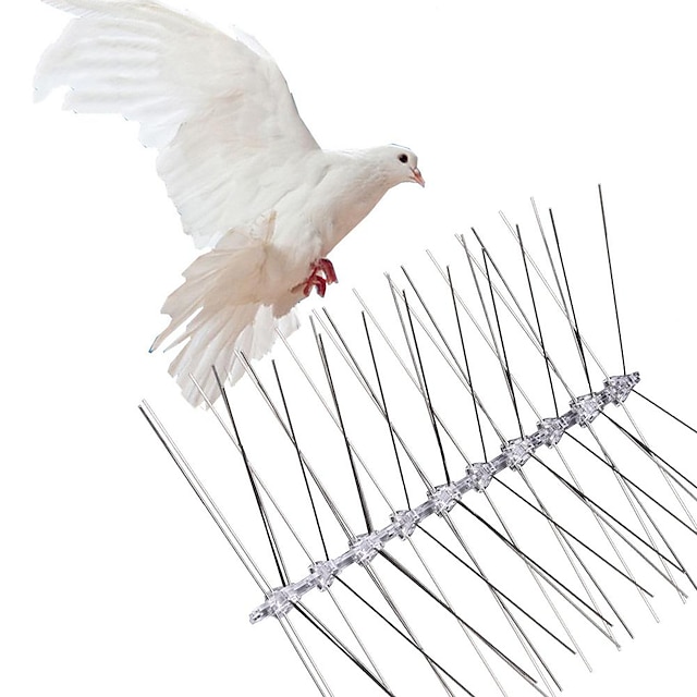  Stainless Steel Bird Repellent Spikes Anti Pigeon Nail Bird Deterrent Tool Pest Control Pigeons Owl Small Birds Fence Repeller