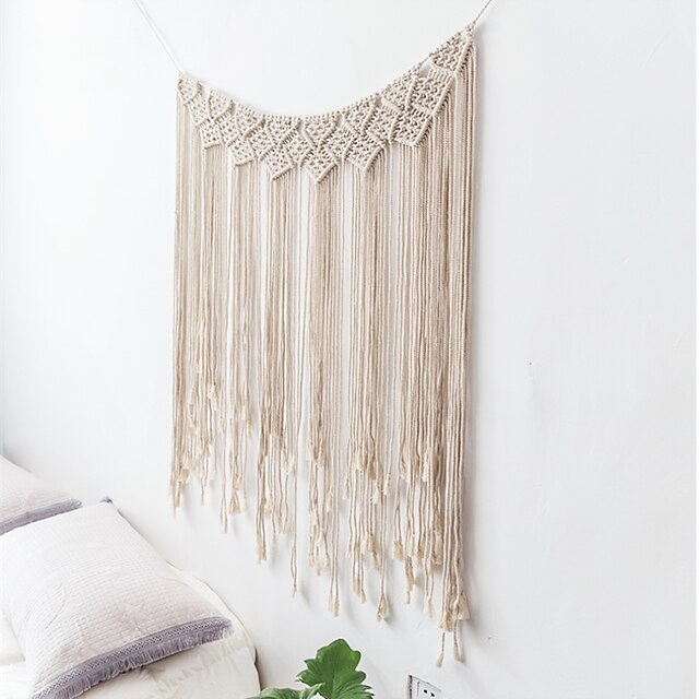 Home & Garden Home Decor | Hand Woven Macrame Wall Tapestry Bohemian Boho Art Decor Hanging Wedding Backdrop Home Bedroom Living