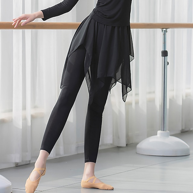  pantaloni de balet respirabili split joint performanță de antrenament pentru femei șifon modal ridicat