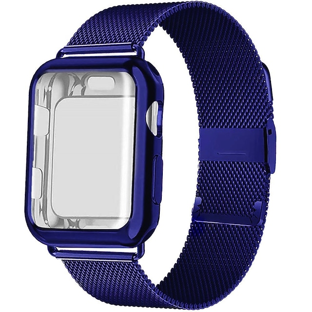 1 pcs Cinturino intelligente per Apple iWatch Series 7 / SE / 6/5/4/3/2/1  Acciaio inossidabile Orologio intelligente Cinghia Cinturino a maglia  milanese Cinturino SmartWatch con custodia Sostituzione del 7945665 2022 a  €9.99