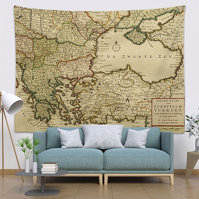 Home & Garden Home Decor | 5 sizes orld Map Pattern Wall Tapestry Wall Hanging Blanket Farmhouse DecorHome Decorations Machine A