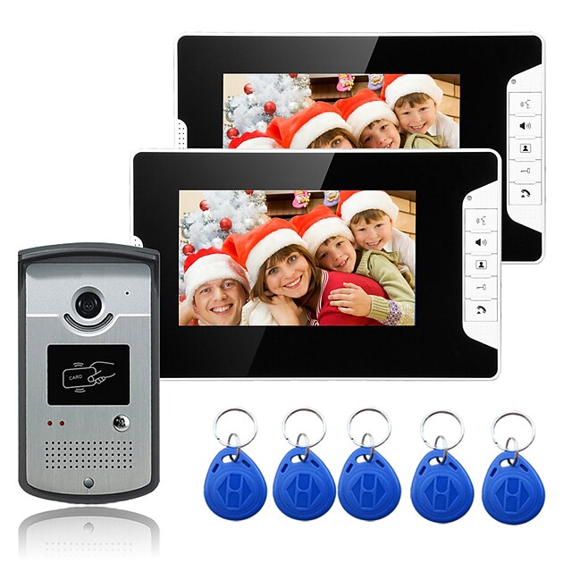  Wired 7 Inch Hands-free 800*480 Pixel One To Two Video Doorphone