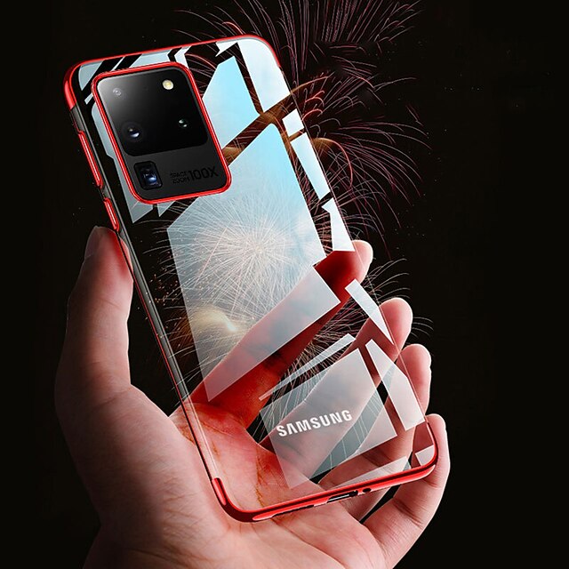  Telefon Hülle Handyhüllen Für Samsung Galaxy Rückseite S20 Plus S20 Ultra S20 Beschichtung Ultra dünn Transparent Einfarbig TPU