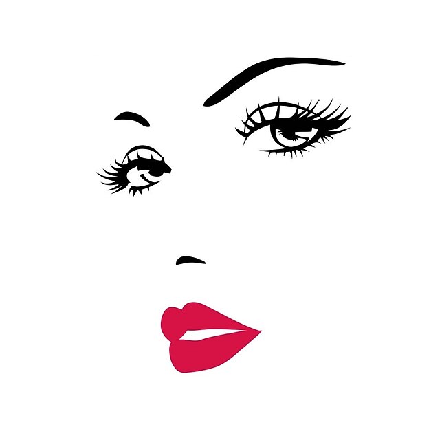 Home & Garden Home Decor | Sexy Red Lips Face Eyes Red Lip Home Decoration Wall Decal Wall Stickers 57*70cm For Living Room Bedr