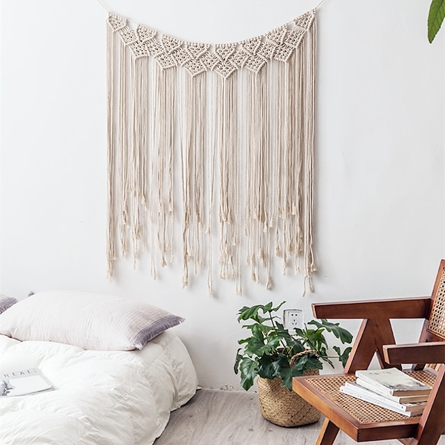 Home & Garden Home Decor | Hand Woven Macrame Wall Tapestry Bohemian Boho Art Decor Hanging Wedding Backdrop Home Bedroom Living