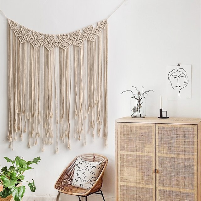 Home & Garden Home Decor | Hand Woven Macrame Wall Tapestry Bohemian Boho Art Decor Hanging Wedding Backdrop Home Bedroom Living