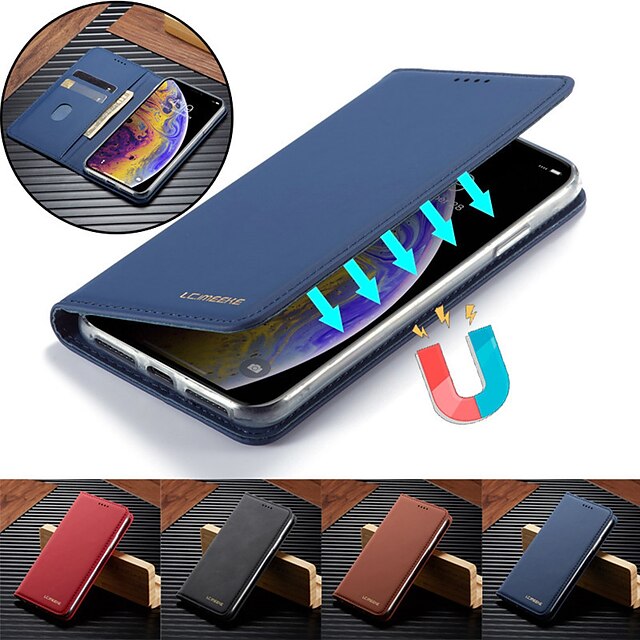  Luxury Case for iPhone 11 11 Pro 11 Pro Max X XS XR XS Max 8 8 Plus 7 7 Plus 6S 6S Plus Phone Case Leather Flip Wallet Magnetic Cover With Card