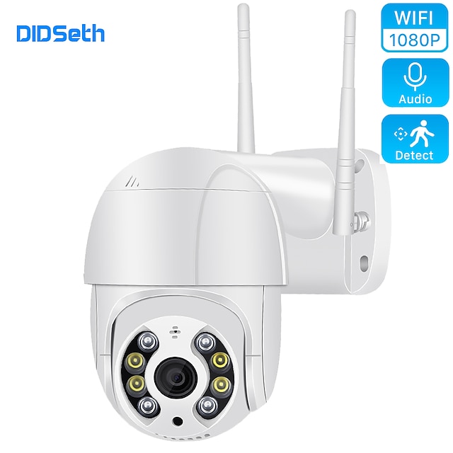  DIDSeth Wifi PTZ IP Cameras 1080P 2MP Super HD 4X Zoom Two Way Audio Wireless AI Human Detection IP66 Security Cameras Wireless Outdoor