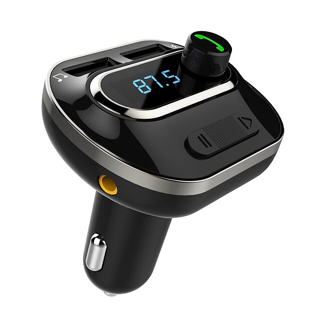  T19 Bluetooth FM Transmitter Acekool Wireless Car FM Transmitter Radio Adapter Receiver with Dual-USB Car Charger Hands Free Calling USB Flash Driver to Play MP3 Files