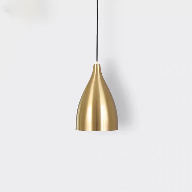 Lights & Lighting Pendant Lights | 18 cm Single Design Pendant Light Metal Brass Modern 220-240V - VR60628