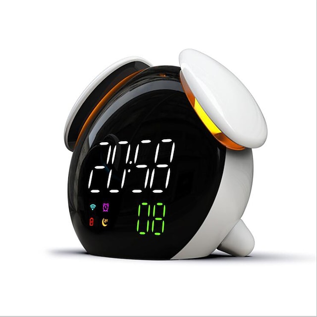  led ceas cu alarmă cu transmisie vocală inteligentă inducție inteligentă timp de noapte lumina aplicație control nou design tactil switch inteligent usb dormitor lampa de noptieră