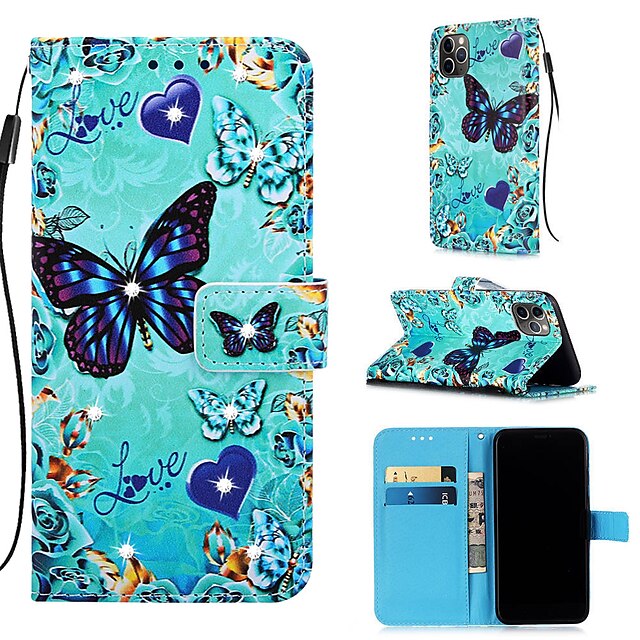  Case For Apple iPhone 11 / iPhone 11 Pro / iPhone 11 Pro Max Wallet / Card Holder / with Stand Full Body Cases Butterfly PU Leather for iPhone XS MAX XR XS X 8 PLUS 7 PLUS 6 PLUS 8 7 6S